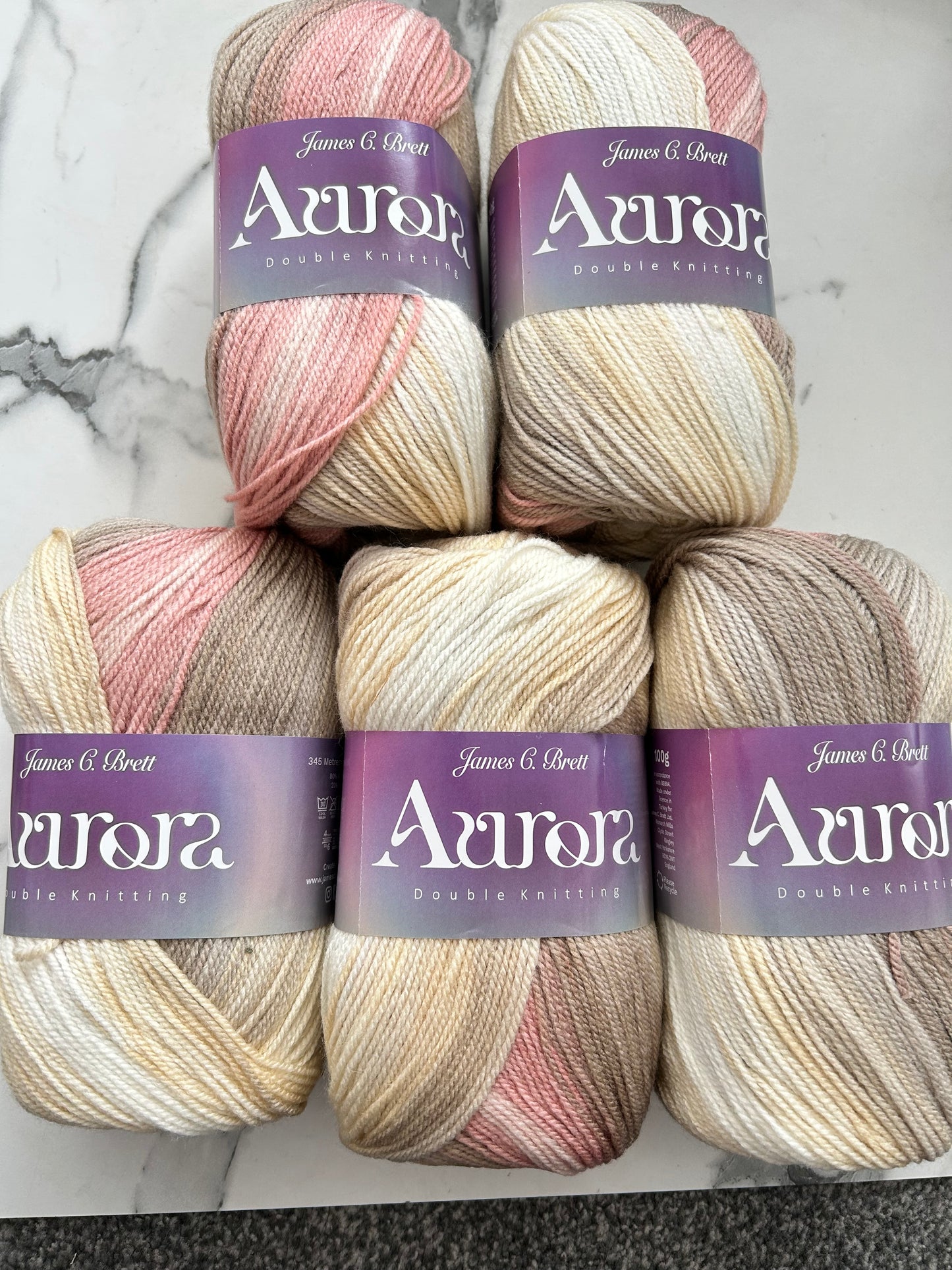 James C Brett Aurora DK – 5 x 100g AU08