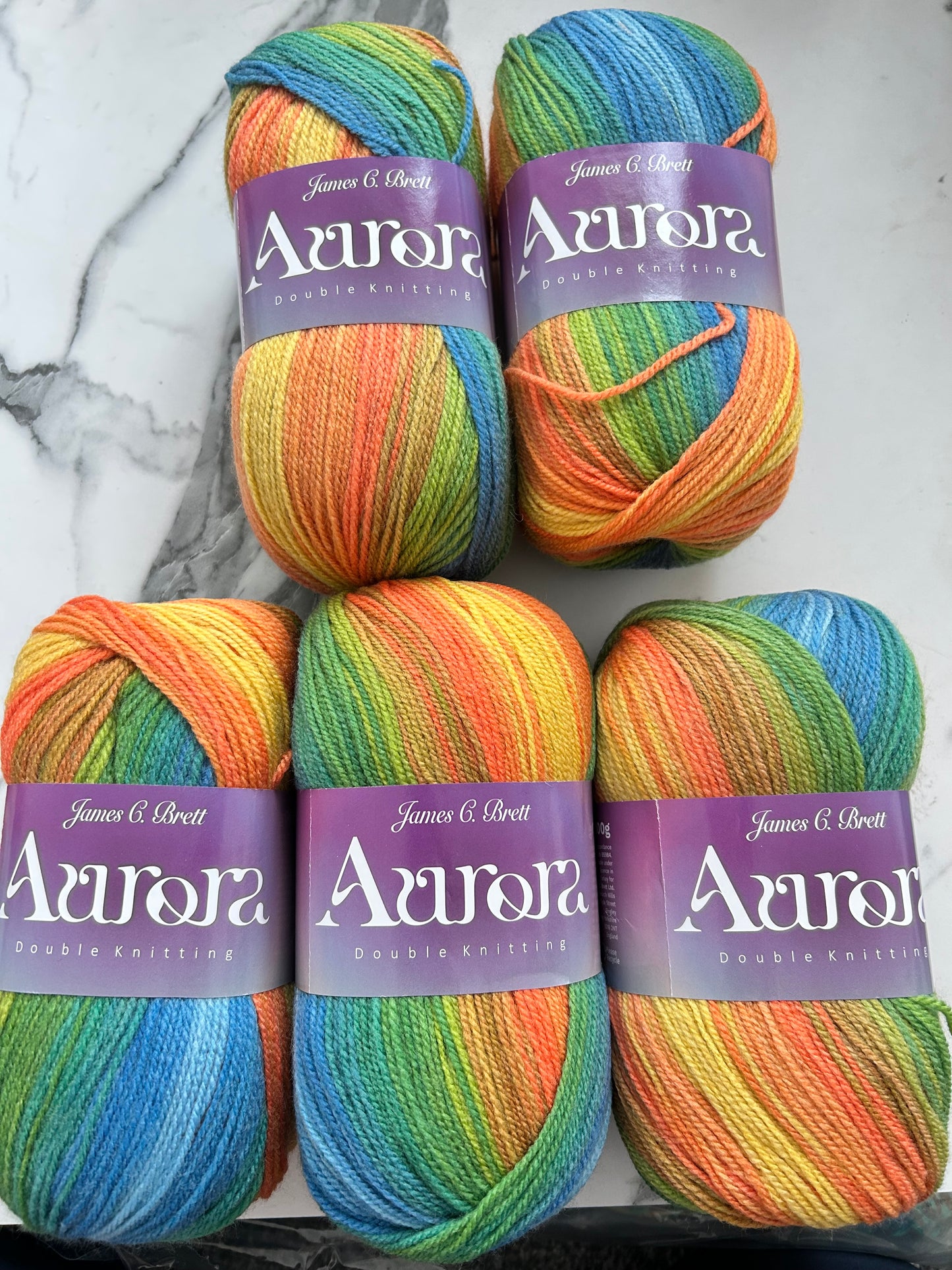 James C Brett Aurora DK – 5 x 100g AU12 Meadow Flowers