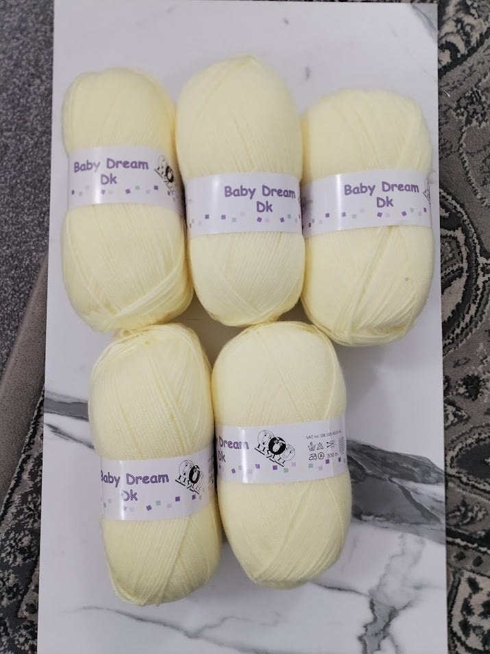 Woolcraft Baby Dream DK - 5 x 100g Balls | Lemon