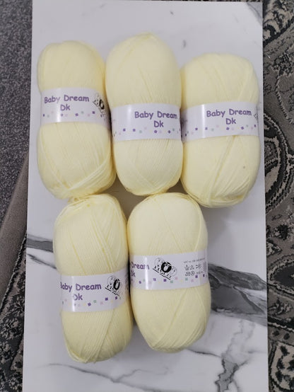 Woolcraft Baby Dream DK - 5 x 100g Balls | Lemon
