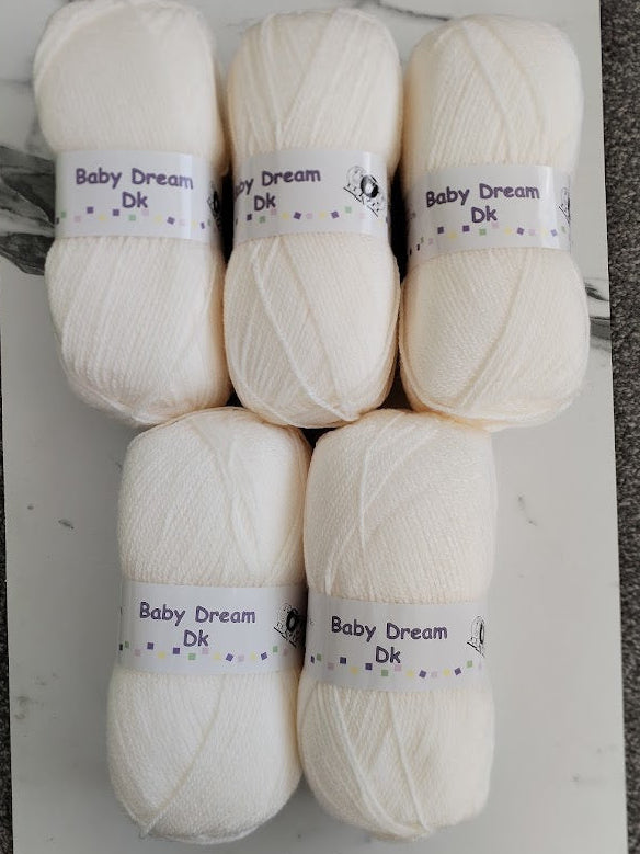Woolcraft Baby Dream DK - 5 x 100g Balls | Cream