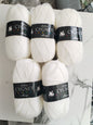 Cygnet Aran Knitting Crochet yarn  5 Balls x 100 gram White 208