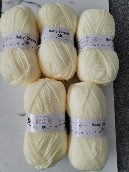 Woolcraft Baby Dream DK - 5 x 100g Balls | Lemon