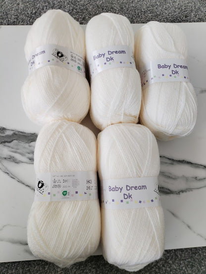 Woolcraft Baby Dream DK - 5 x 100g Balls | Cream