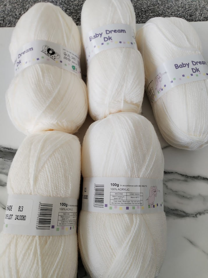 Woolcraft Baby Dream DK - 5 x 100g Balls | Cream