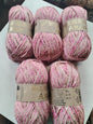 Woolcraft Shetland Heather Aran Knitting Crochet Yarn Wool - 5x100g Balls - 29 Brandy Rose