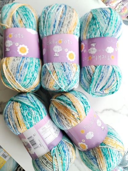 Cygnet Tickly Tots Baby DK Anti-Pilling baby yarn 5 Balls x 100 gram shade -7222 Head in the Clouds