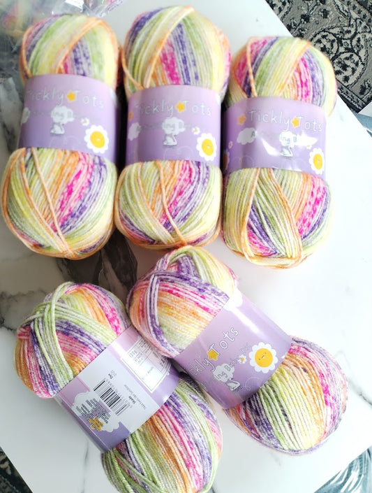 Cygnet Tickly Tots Baby DK Anti-Pilling baby yarn 5 Balls x 100 gram shade -Feels like Sunshine 7444