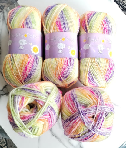 Cygnet Tickly Tots Baby DK Anti-Pilling baby yarn 5 Balls x 100 gram shade -Feels like Sunshine 7444