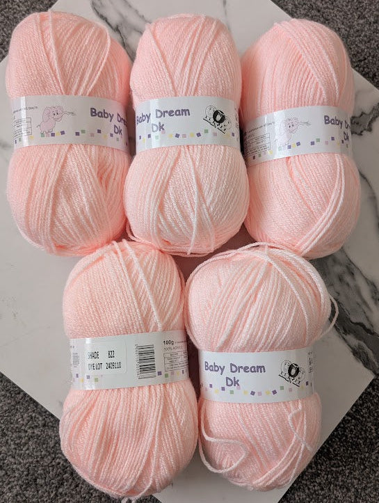 Woolcraft Baby Dream DK - 5 x 100g Balls | Peach