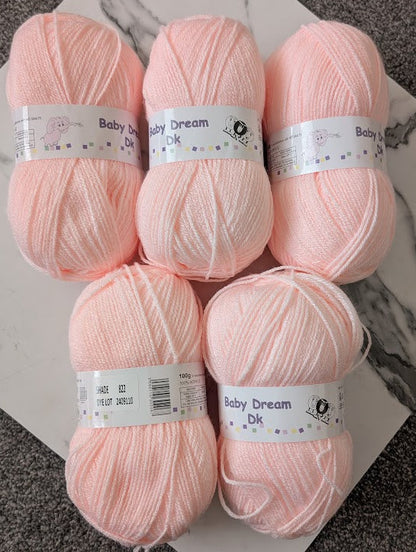 Woolcraft Baby Dream DK - 5 x 100g Balls | Peach