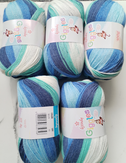 Wendy Giggles DK Knitting Crochet yarn 5 Balls x - 100g -  Shades WG09