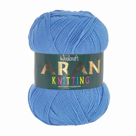 Woodcraft Aran Knitting Crochet yarn 400g 100% Acrylic Saxe