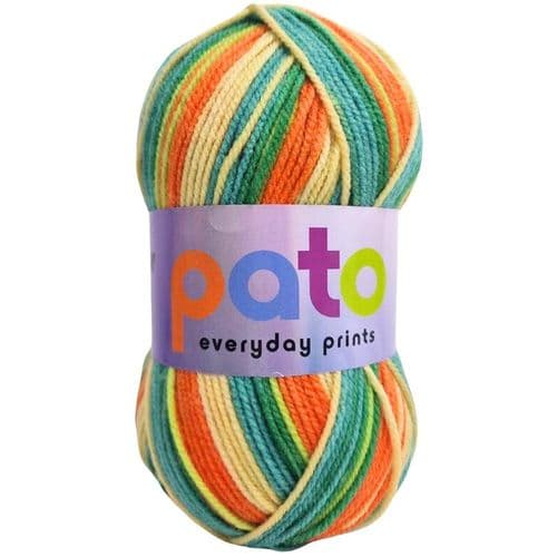 Pato Everyday Prints DK Knitting Crochet Yarn Wool - 5x100g Balls - Daisy Chain