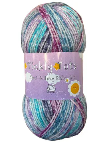 Cygnet Tickly Tots Baby DK Anti-Pilling baby yarn 5 Balls x 100 gram shade - 7666 On Cloud Fine