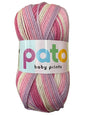 Baby Pato Prints DK Knitting crochet yarn 5 Balls x 100 gram Shade 7777 Pink Bow