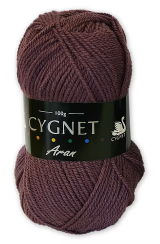 Cygnet Aran Knitting Crochet yarn  5 Balls x 100 gram Grape 6684