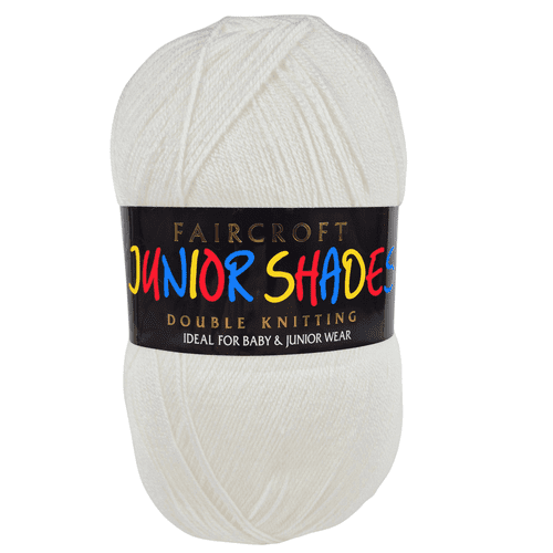 Faircroft Junior Shades DK Knitting Crochet  500 gram White (010)
