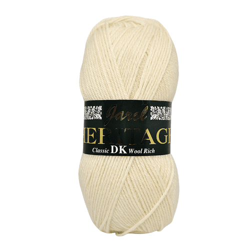 Jarol Heritage DK - 5 Balls x 100 gram 55% Wool, 25% Acrylic and 20% Nylon Cream 100