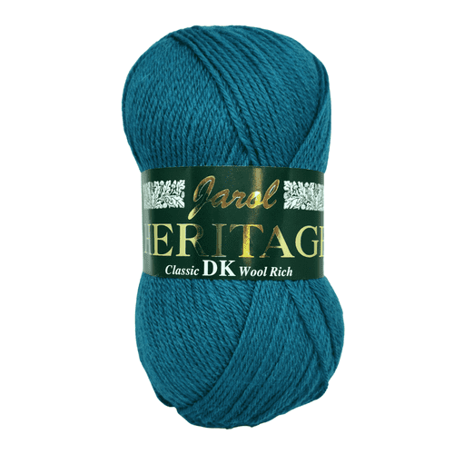 Jarol Heritage DK - 5 Balls x 100 gram 55% Wool, 25% Acrylic and 20% Nylon Teal (131)