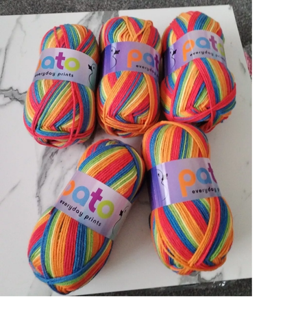 Cygnet Pato Everyday Prints DK 5 Balls x 100 gram Shade 690 Rainbow