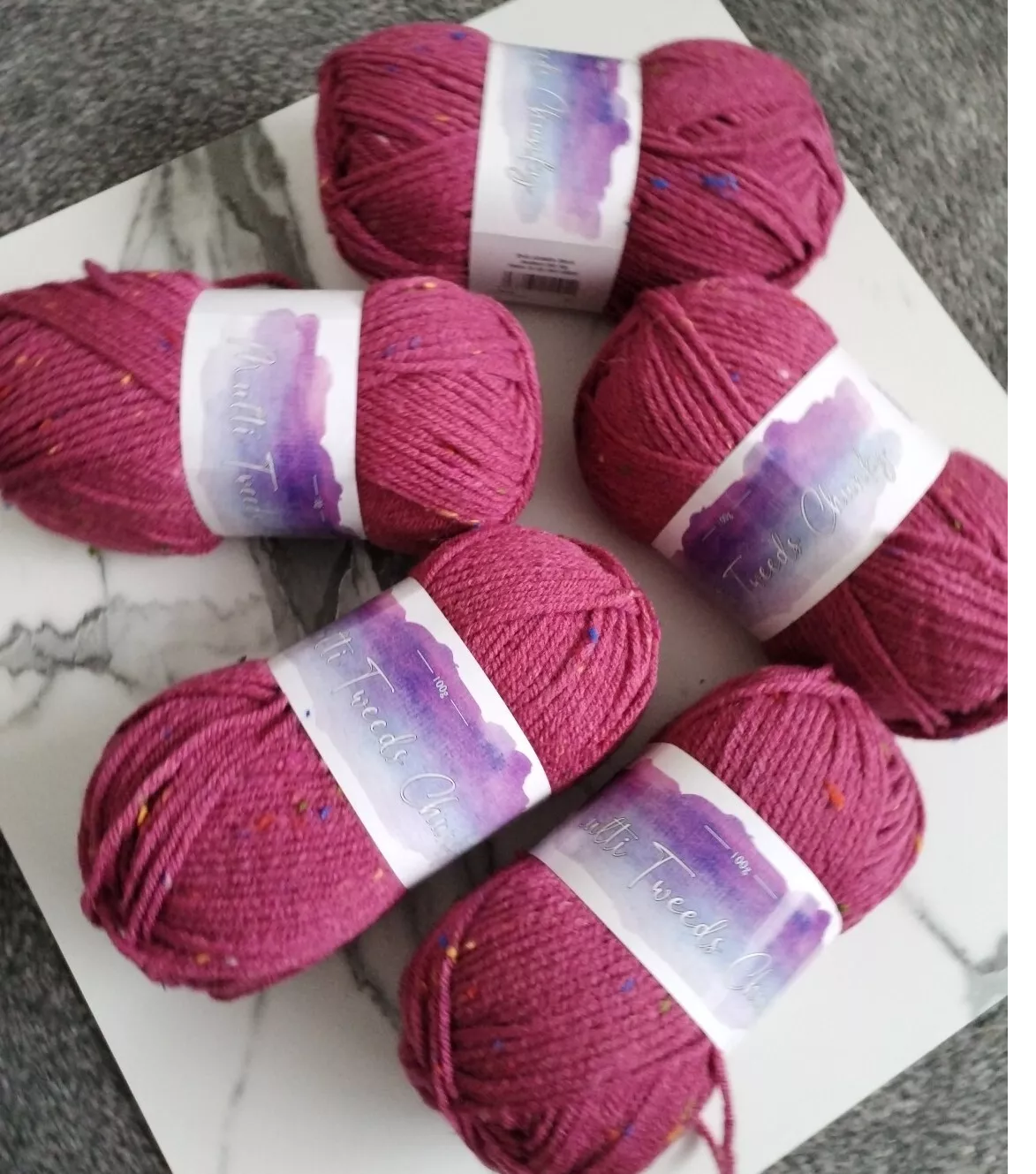 Cygnet Multi Tweeds Chunky - 1340 Rosewood 5 BALLS X 100g Multicolour 80% Acrylic / 15% Wool / 5% Viscose