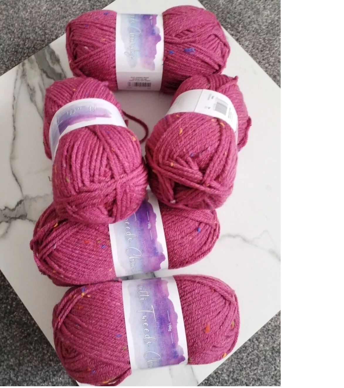 Cygnet Multi Tweeds Chunky - 1340 Rosewood 5 BALLS X 100g Multicolour 80% Acrylic / 15% Wool / 5% Viscose