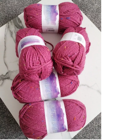 Cygnet Multi Tweeds Chunky - 1340 Rosewood 5 BALLS X 100g Multicolour 80% Acrylic / 15% Wool / 5% Viscose