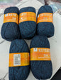 Woolcraft Esteem DK Knitting Crochet Yarn- 5 Balls x 100g 50% Recycled Acrylic, 30% Recycled Cotton, 20% Recycled Polyester shade Marine