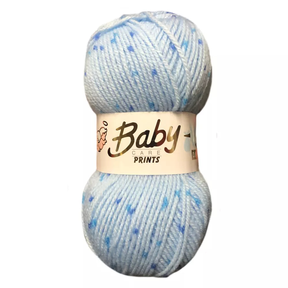 5 x 100g Woolcraft Baby Prints Wool Babycare DK Double Knitting & Crochet Yarn Boy blue 641