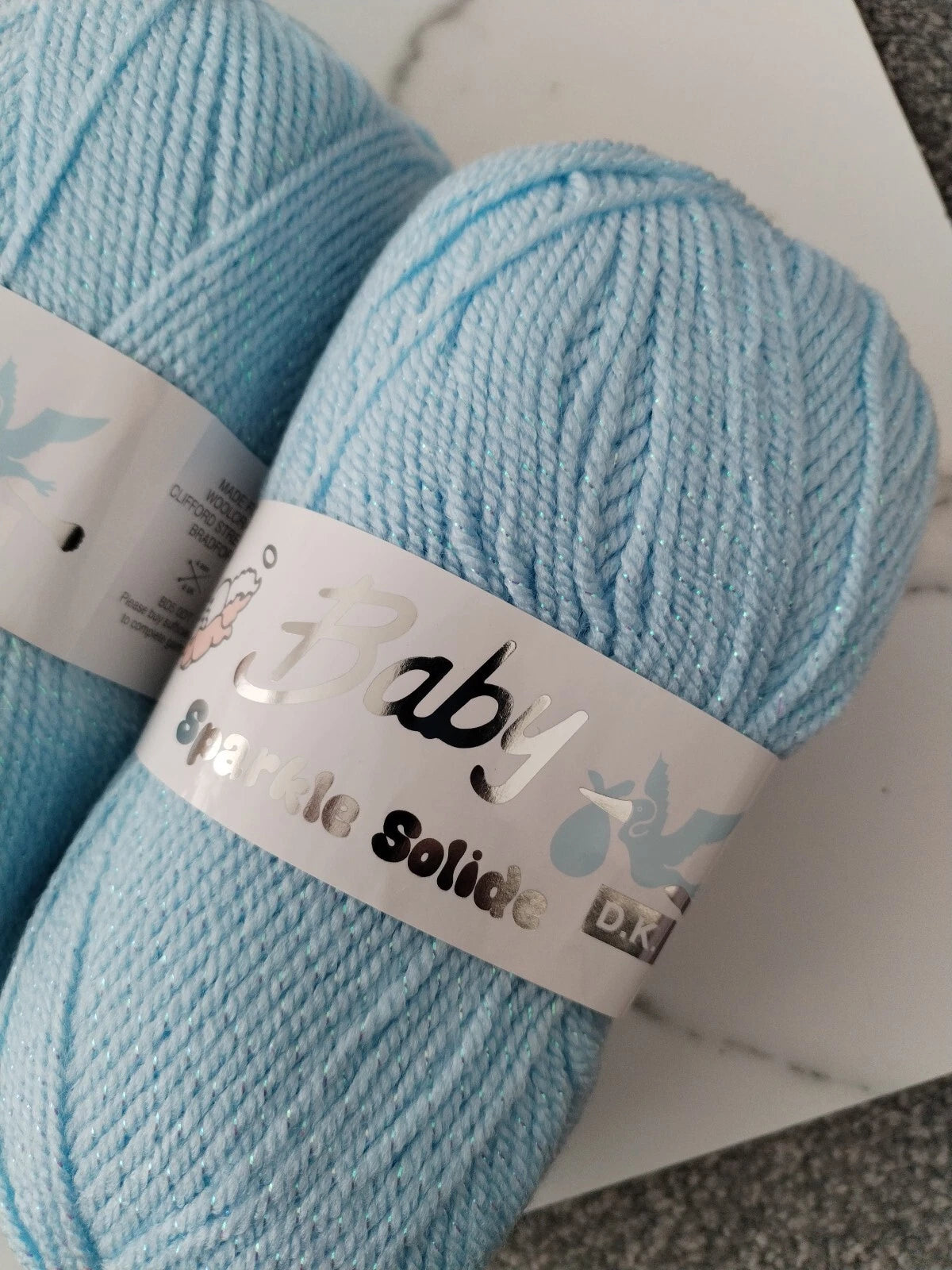Woolcraft Baby Sparkle Solide DK - 5 x 100g ,  Blue (7239)