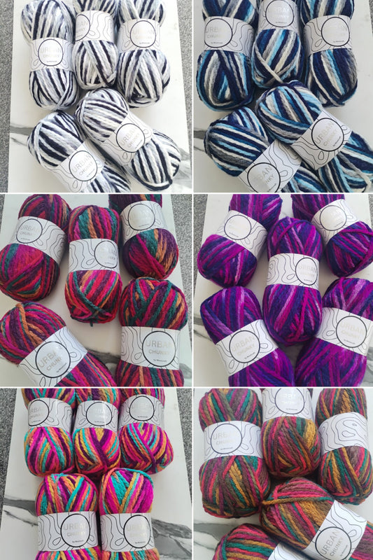 Woolcraft Urban Super Chunky Knitting Crochet Yarn 5 Balls x 100 gram 100% Acryl