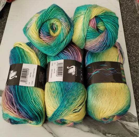 Cygnet Boho Spirit Knitting Crochet Yarn Wool - 5x100g Balls - 6283 Harmony
