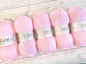5 x 100g Baby Wool, Babycare 4 Ply Quality Acrylic Knitting Yarn PACKS OF FIVE Pink