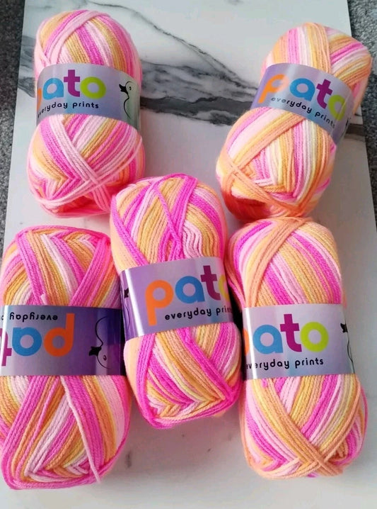 Cygnet Pato Everyday Prints DK 5 Balls x 100 gram Shade Teaparty  688