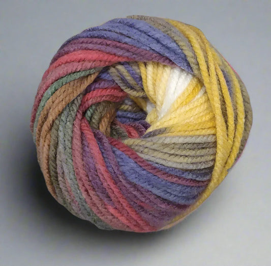 Cygnet Yarn COLOUR RUSH CHUNKY 100% Acrylic Knitting Wool Multicolour 5Balls x100g 332 Daisychain