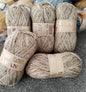 Woolcraft Shetland Heather Aran Knitting Crochet Yarn Wool - 5x100g Balls - 013