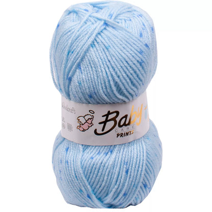 5 x 100g Woolcraft Baby Prints Wool Babycare DK Double Knitting & Crochet Yarn Boy blue 641