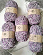 Woolcraft Shetland Heather Aran Knitting Crochet Yarn Wool - 5x100g Balls shade 36