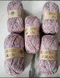 Woolcraft Shetland Heather Aran Knitting Crochet Yarn Wool - 5x100g Balls - 32
