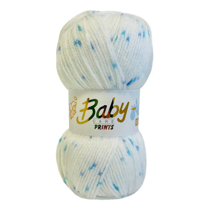5 x 100g Woolcraft Baby Prints Wool Babycare DK Double Knitting & Crochet Yarn Polka dot 633