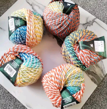 Cygnet Super Chunky Folly Garden 5 Balls X 100Gram 20% Wool 80% Sunshine Blue (20606)