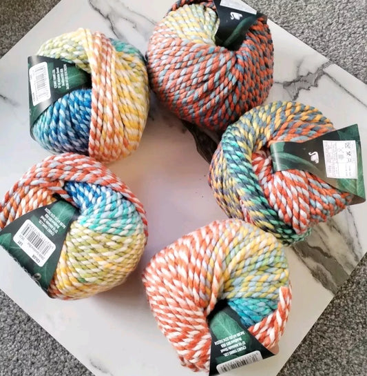 Cygnet Super Chunky Folly Garden 5 Balls X 100Gram 20% Wool 80% Sunshine Blue (20606)