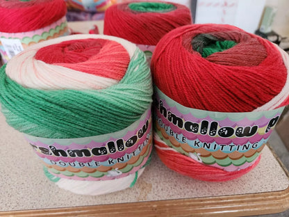 Cygnet Marshmallow Pies Knitting Crochet Yarn Wool - 3x150g Cakes - Christmas