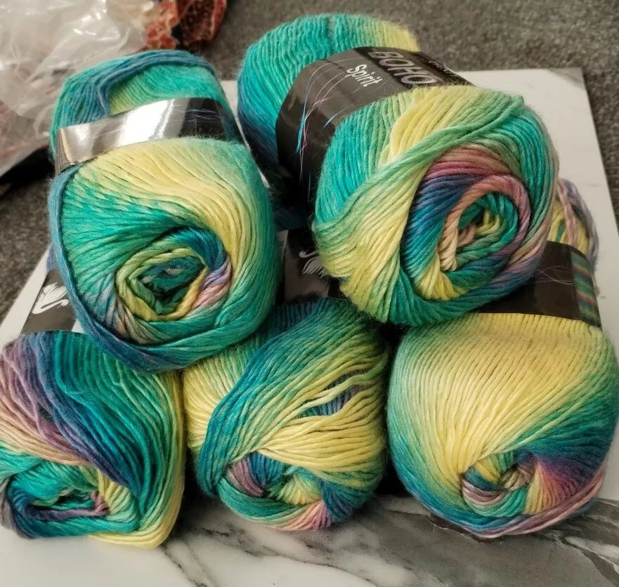 Cygnet Boho Spirit Knitting Crochet Yarn Wool - 5x100g Balls - 6283 Harmony