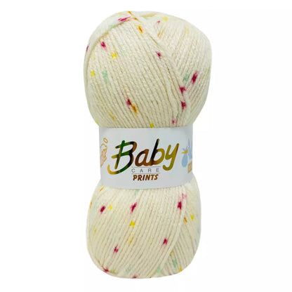 5 x 100g Woolcraft Baby Prints Wool Babycare DK Double Knitting & Crochet Yarn Nougat 645