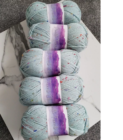 Cygnet Multi Tweed Chunky Knitting Crochet Yarn Wool - 5x100g Balls - 1330 Skye