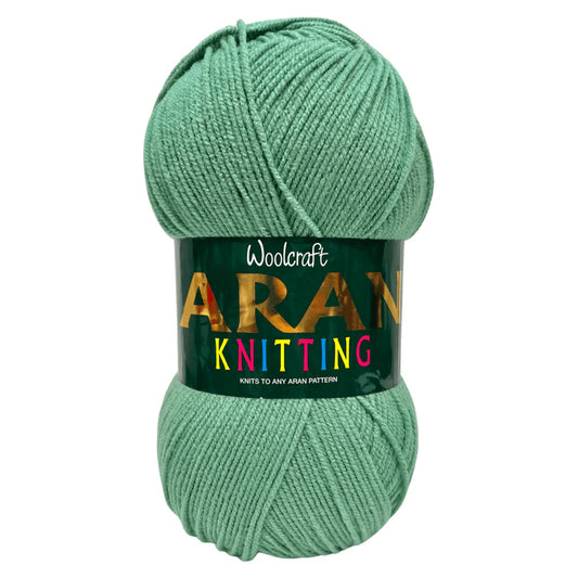 Woodcraft Aran Knitting Crochet yarn 400g 100% Acrylic Green