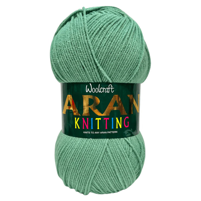 Woodcraft Aran Knitting Crochet yarn 400g 100% Acrylic Green