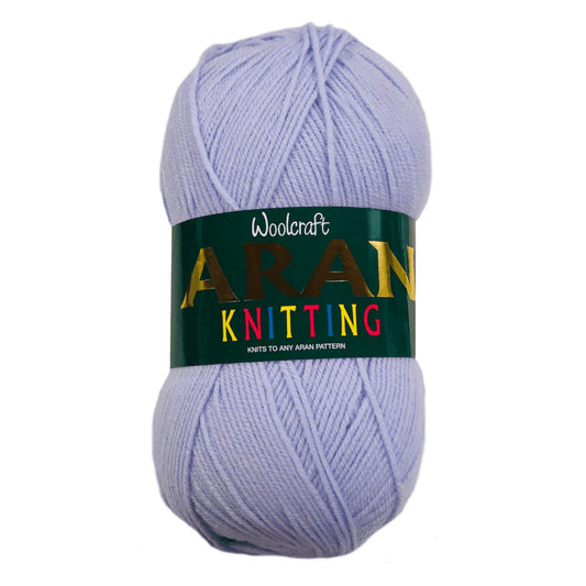Woodcraft Aran Knitting Crochet yarn 400g 100% Acrylic Lilac